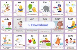 Sight Words Cards Kindergarten