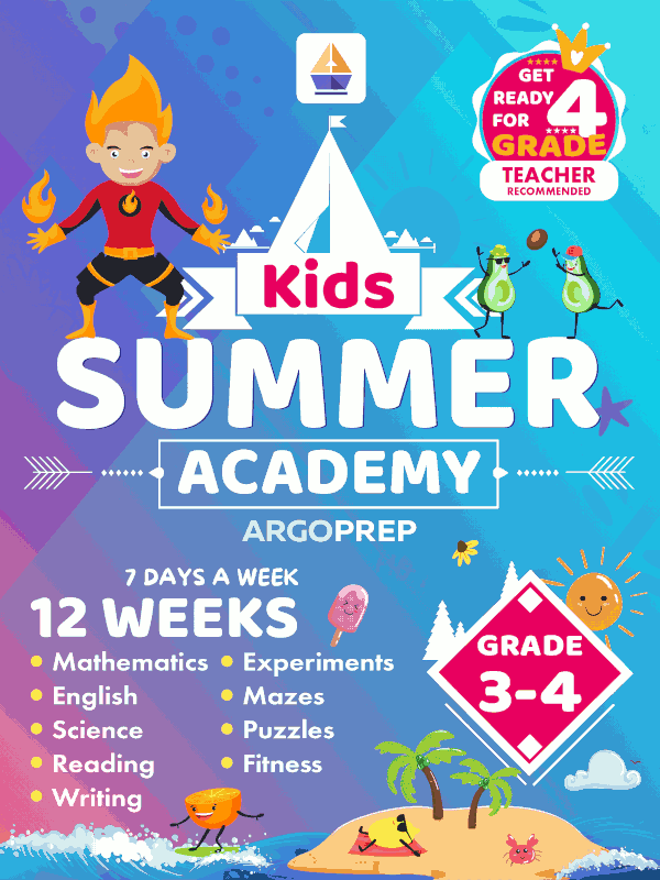 Academy　Summer　ArgoPrep:　by　3-4　ArgoPrep　Kids　Grade