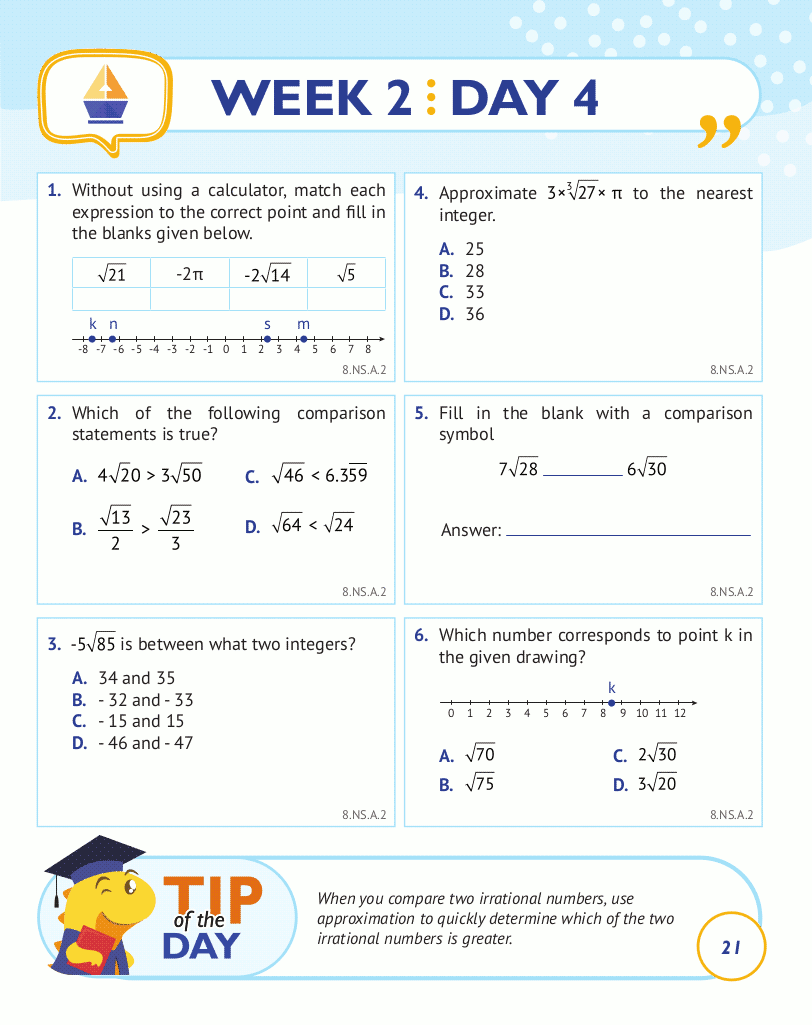 8th Grade Common Core Math: Daily Practice Workbook - ArgoPrep