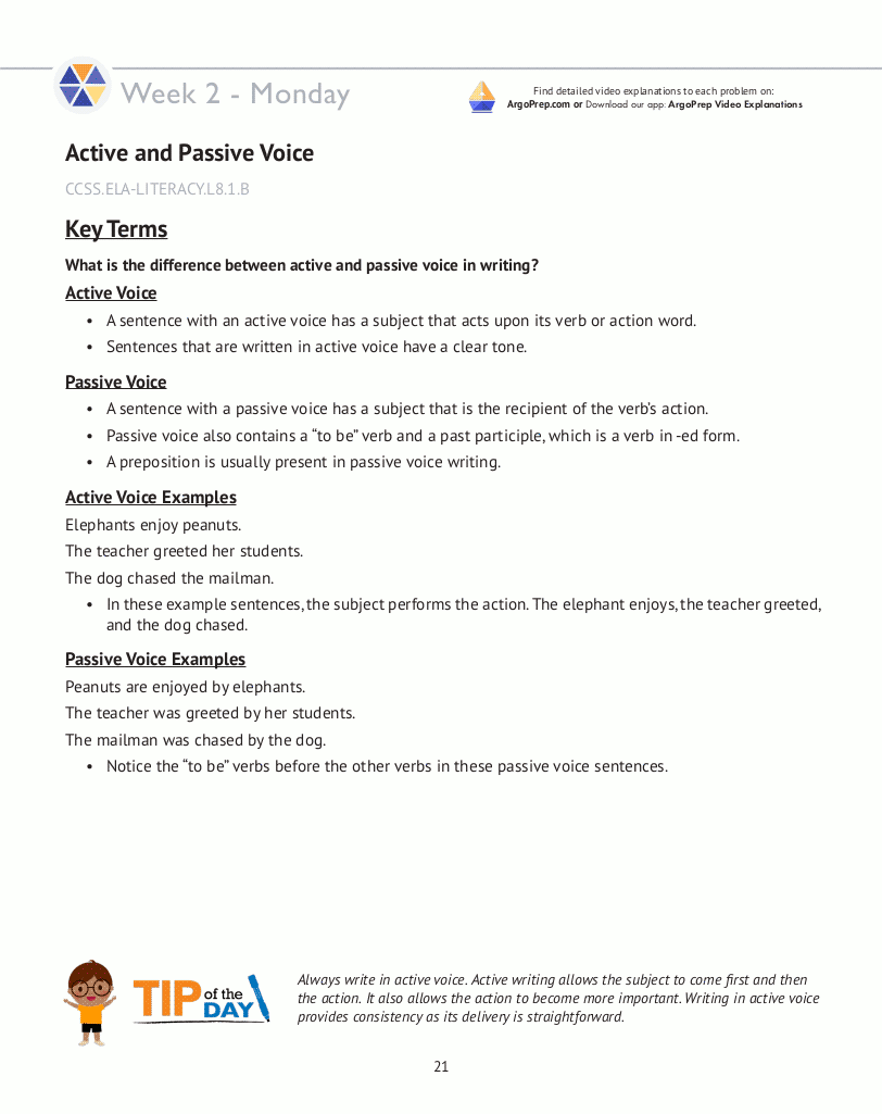 8th Grade Common Core ELA (English Language Arts): Daily Practice ...