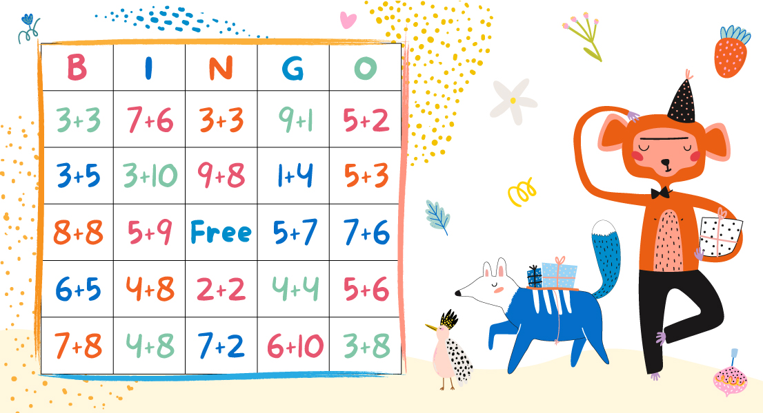 math facts bingo