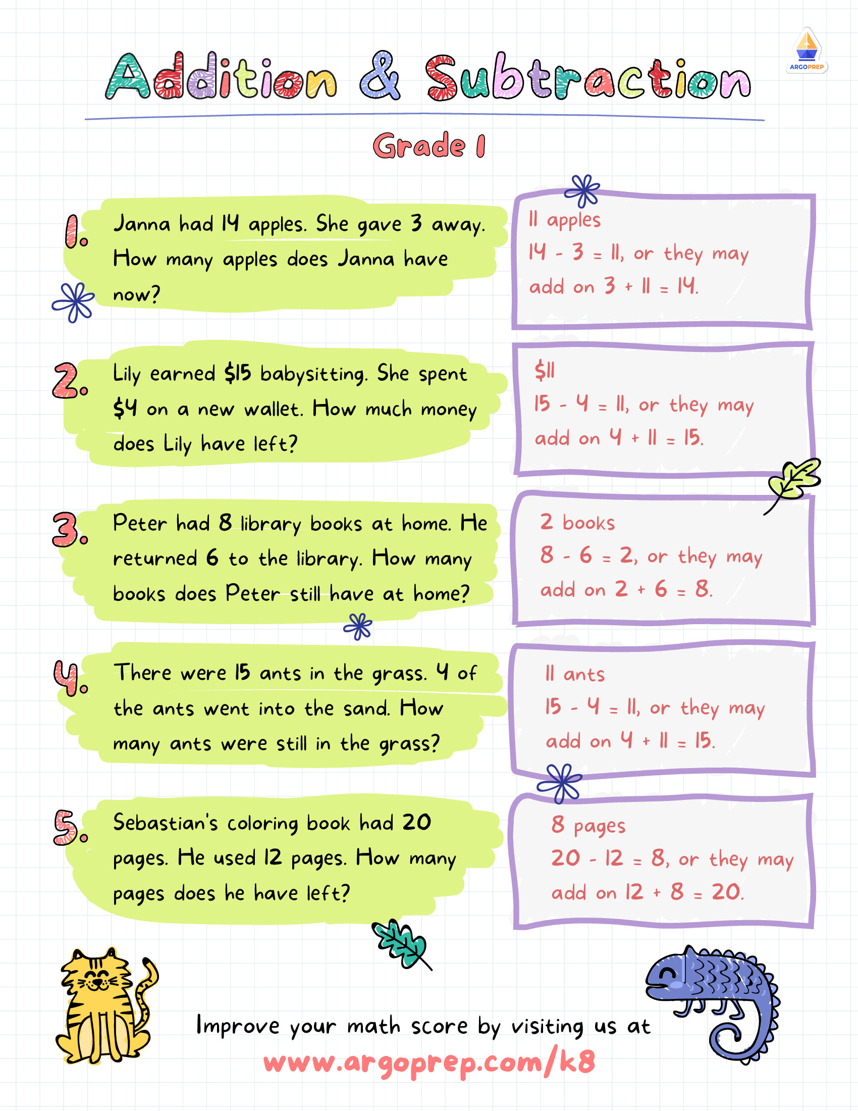 super subtraction word problems argoprep