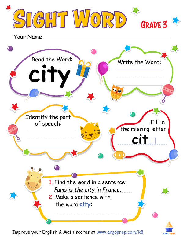 Sight Words - "city"