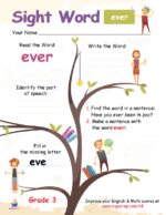 Sight Words - "Ever"