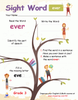Sight Words - "Ever"