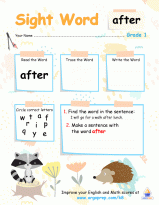 Sight Words - "After"