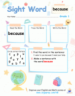 Sight Words - "BECAUSE"