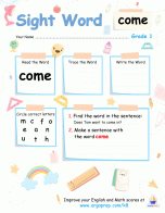 Sight Words -"come"
