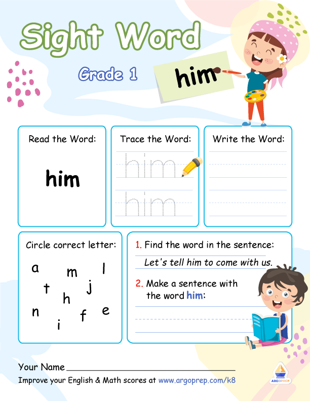 Sight Words -"him"