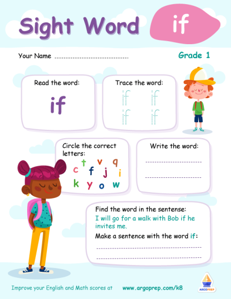 Sight Words - "if"