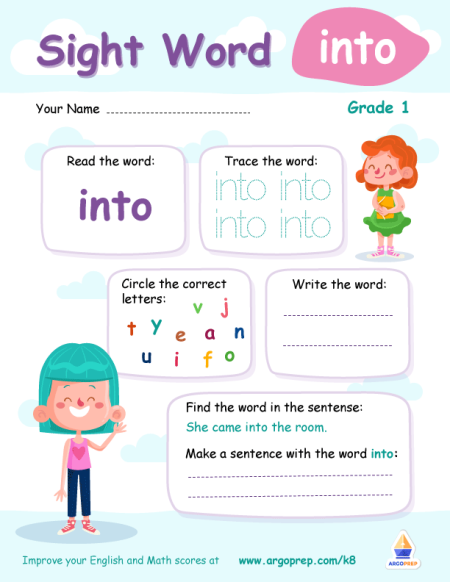 Sight Words - "into"