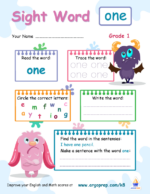 Sight Words - "one"