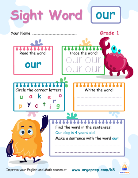 Sight Words - "our"