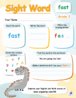 Sight Words - "fast"