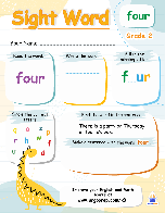 Sight Words - "four"