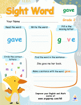 Sight Words - "gave"