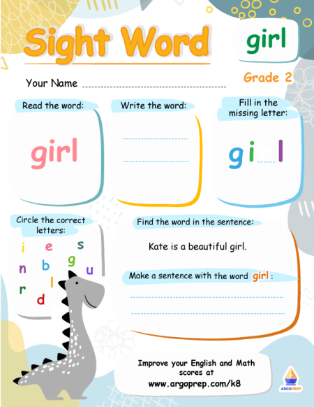 Sight Words - "girl"