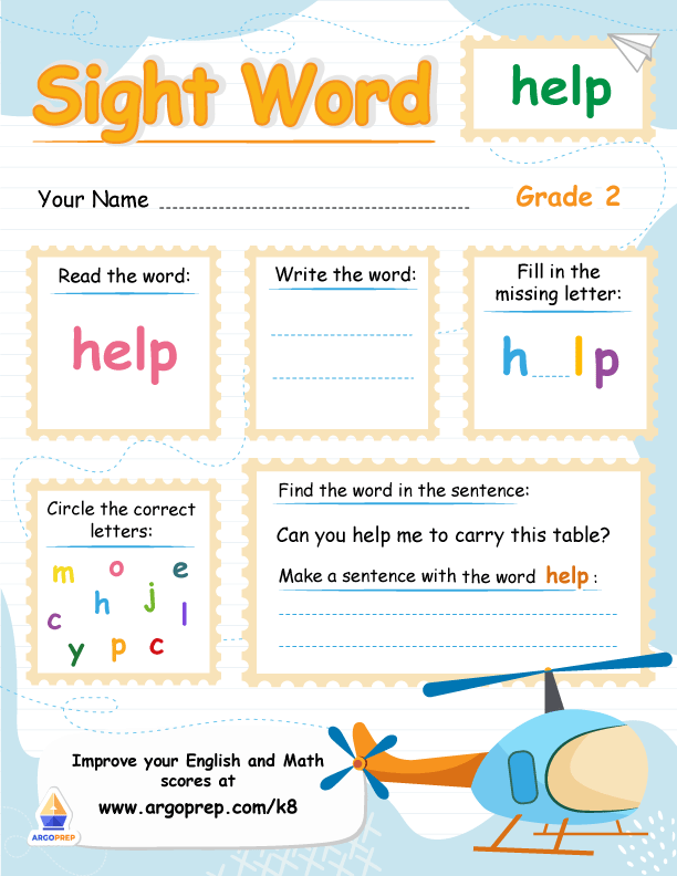 Sight Words - "help"