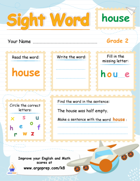 Sight Words - "house"