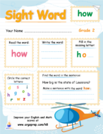 Sight Words - "how"