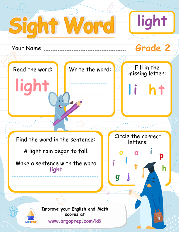 Sight Words - "light"