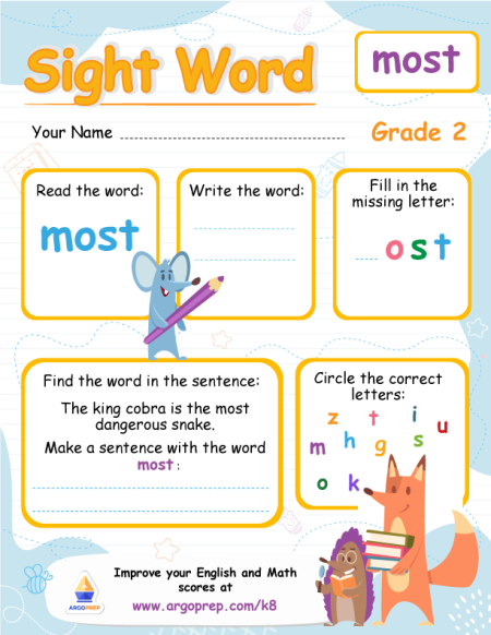 Sight Words - "most"