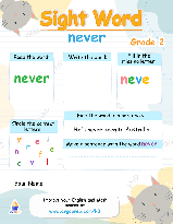 Sight Words - "never"