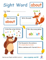 Sight Words - "about"