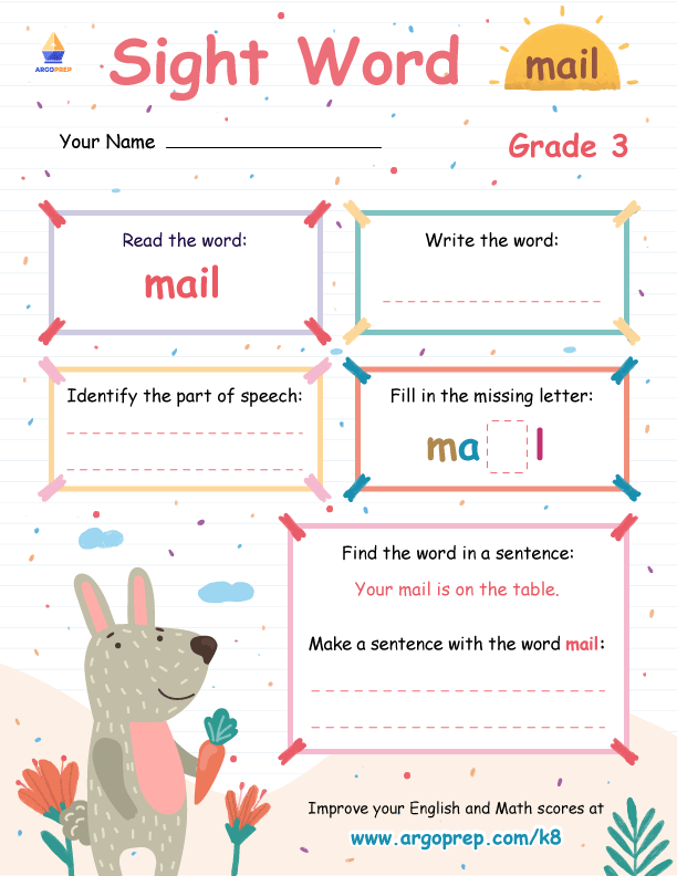 Sight Words - "mail"
