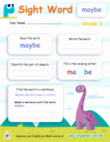 Sight Words - "maybe"