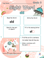 Sight Words - "old"