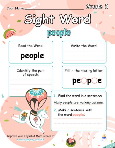 Sight Words - "people"
