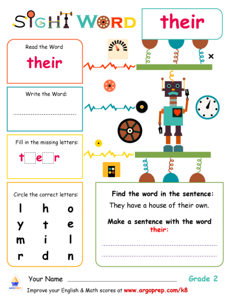 Sight Words- "their"
