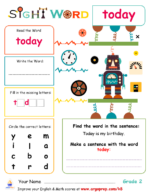 Sight Words- "today"