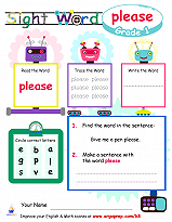 Sight Words - "please"
