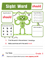 Sight Words -"should"