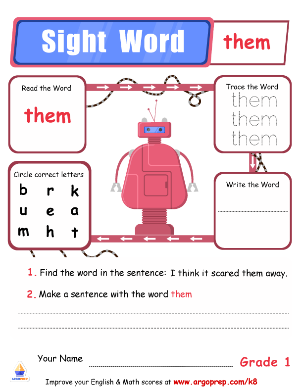 Sight Word Them Worksheet Hot Sex Picture