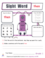 Sight Words -"then"