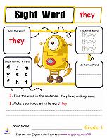 Sight Words - "they"