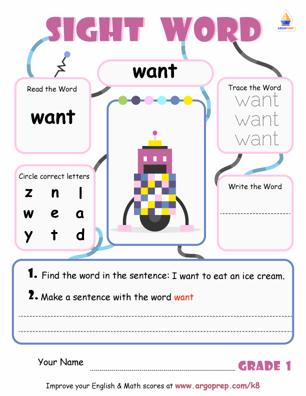 Word Work: Word Searches, Baby Shark Style  Learning sight words, Word  work, Sight words