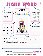 Sight Words- "want"