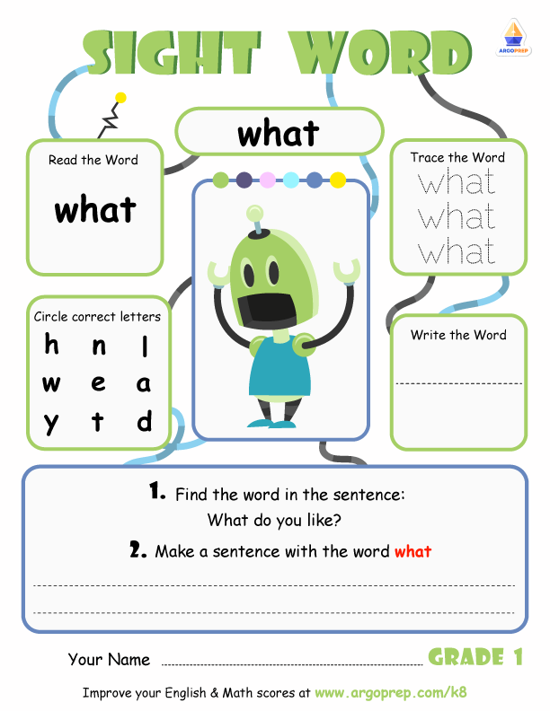 Sight Words - "what"