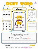 Sight Words - "where"