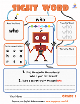Sight Words - "who"