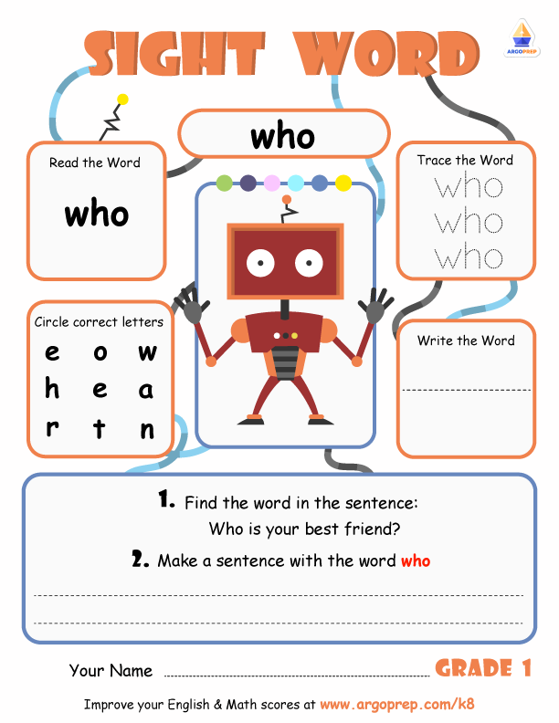 Sight Words - "who"