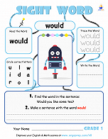 Sight Words- "would"