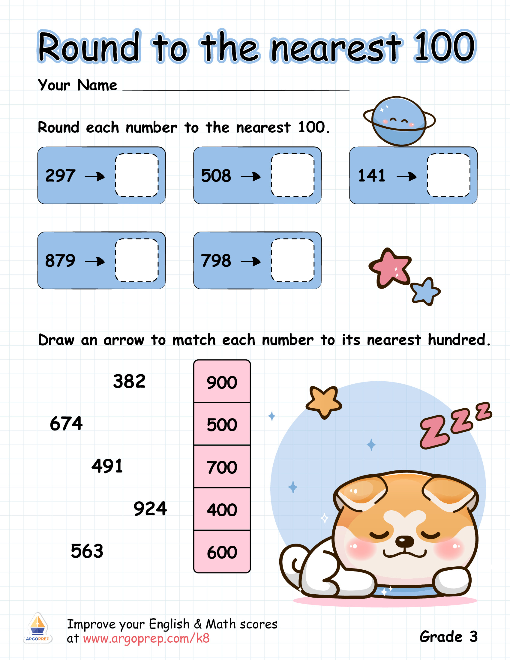 sleepy dreams of rounding fun argoprep