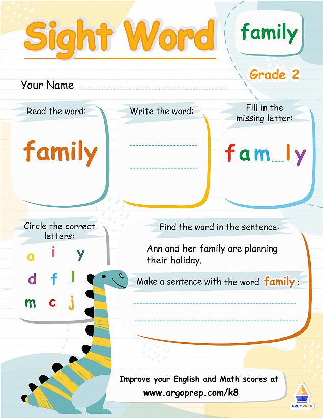 Part of the Sight Word “Family” - img