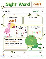 “Can’t” Pass Up Sight Words - img