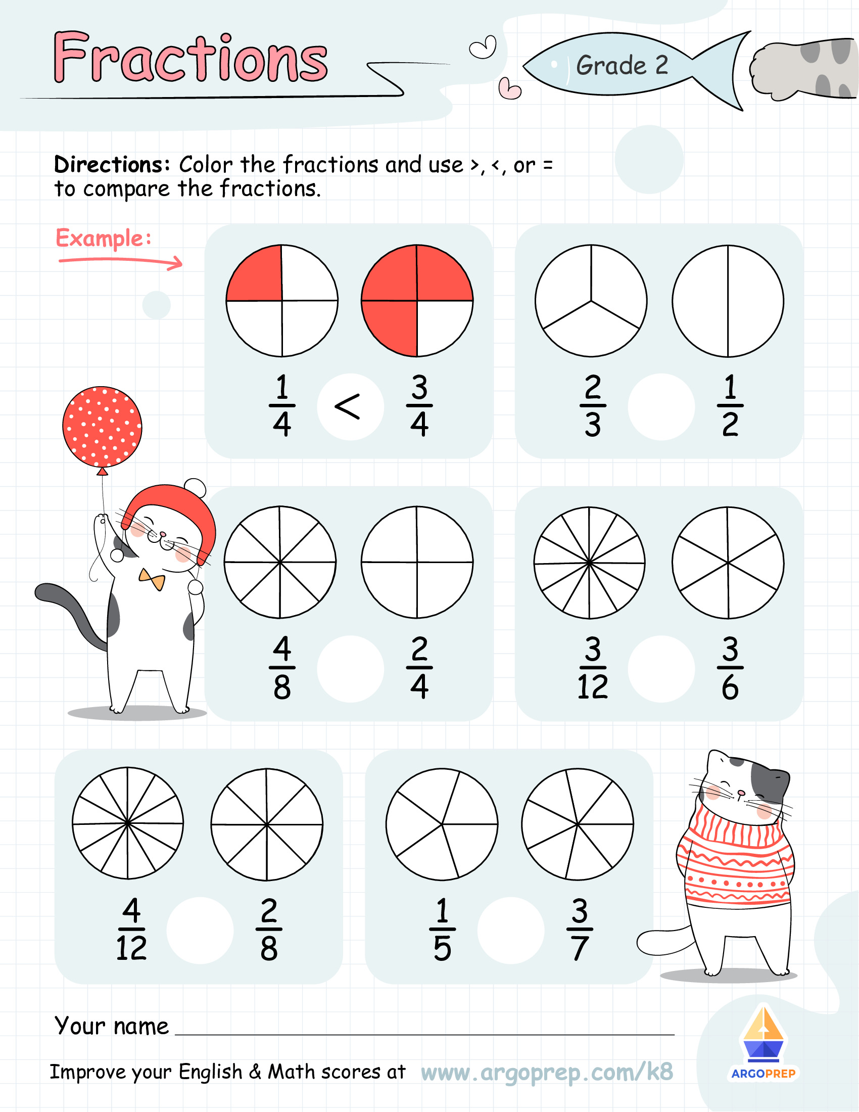 More Fraction Fun with Felines - img